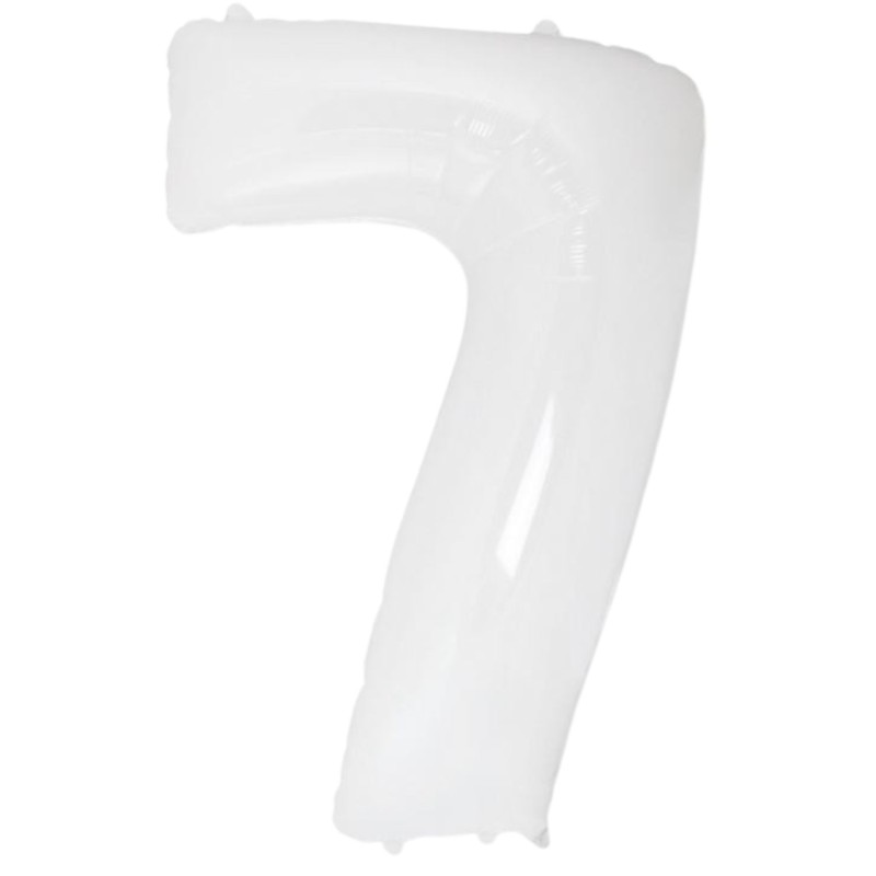 Balon foliowy biały "cyfra 7", 33,5"- 85 cm /1szt