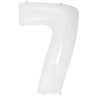 Balon foliowy biały "cyfra 7", 33,5"- 85 cm /1szt