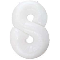 Balon foliowy biały "cyfra...
