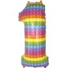 Balon foliowy kolorowy w kropki w kształcie "Cyfry 1", 27"- 69 cm / 1 szt