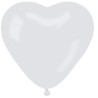 Lateksowe balony w kształcie serca CR pastel - białe 01/ 50 szt.