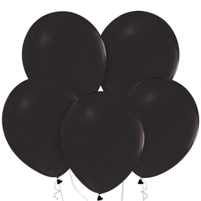 Lateksowe klasyczne Balony Beauty&Charm, pastelowe czarne 12"/ 50 szt.