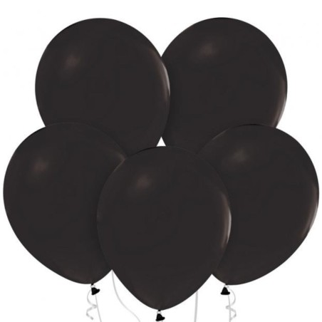 Lateksowe klasyczne Balony Beauty&Charm, pastelowe czarne 12"/ 50 szt.