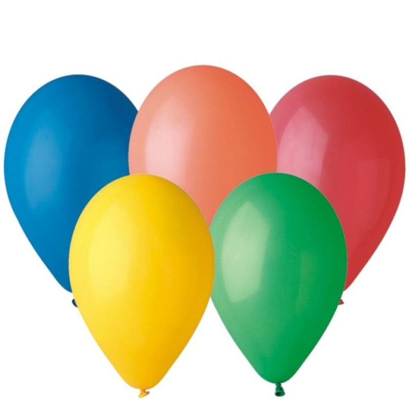 Lateksowe klasyczne różnokolorowe Balony Premium pastelowe, 10"/ 10 szt.