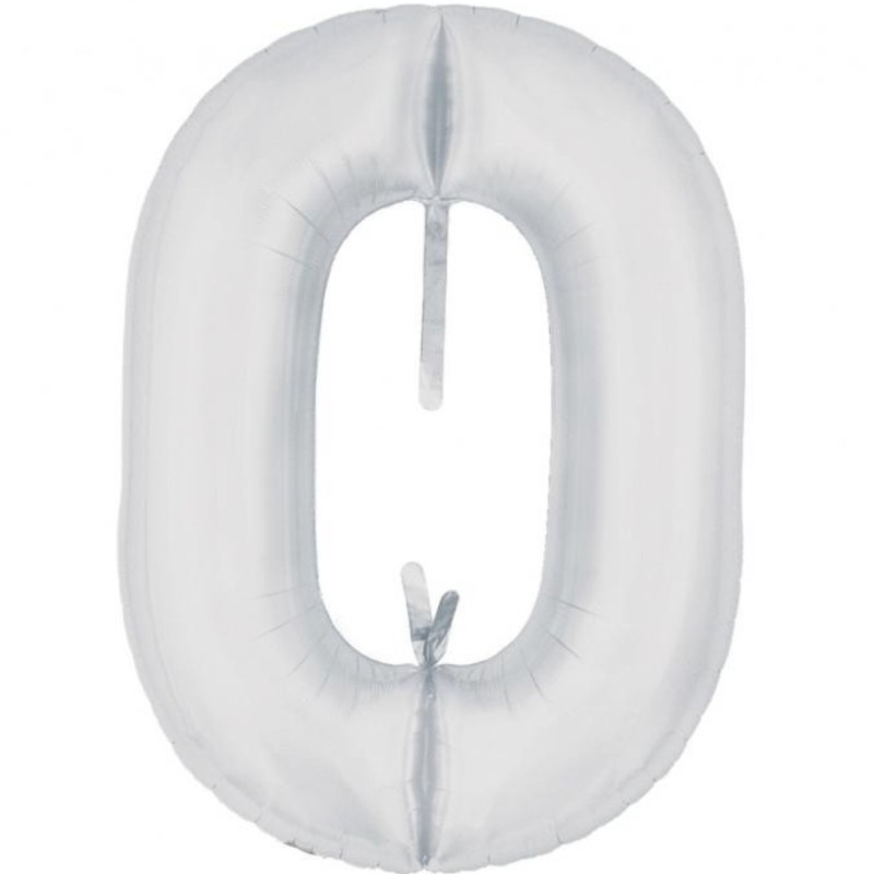 Balon foliowy biały łańcuch, 29"- 74 cm / 5 szt.