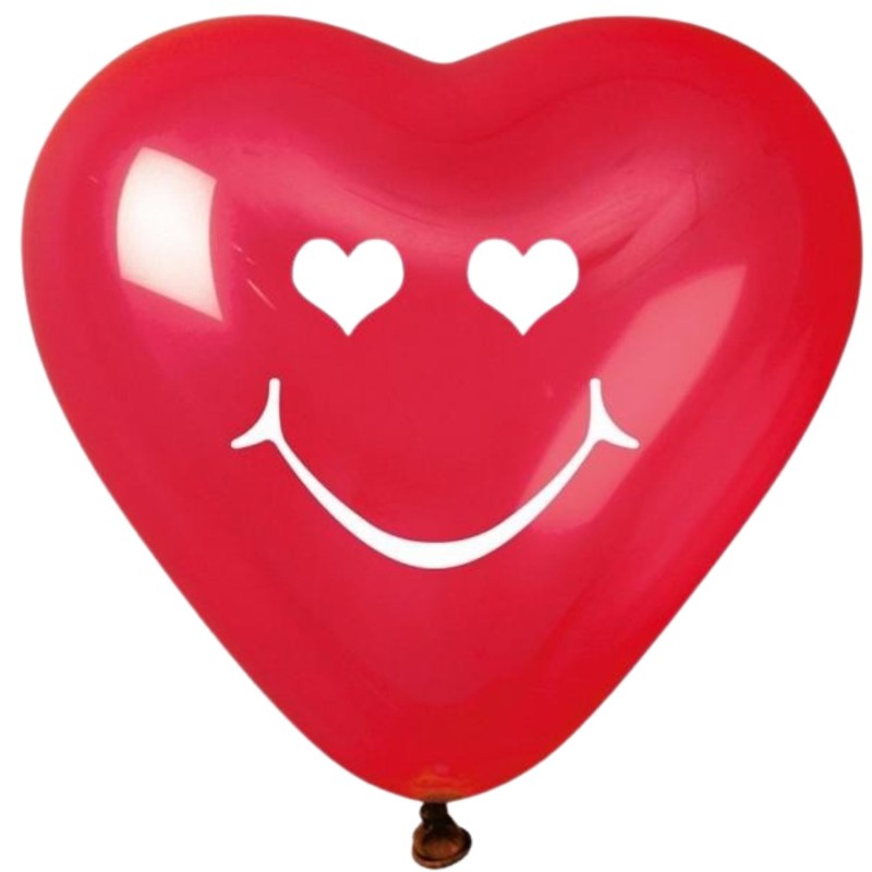 Lateksowe balony w kształcie serca Premium "Balony Serca", 3 szt. Czerwone