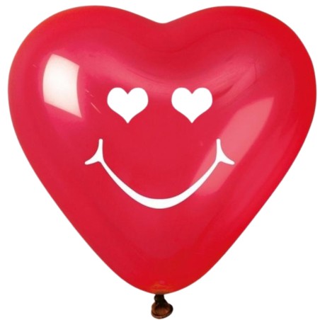 Lateksowe balony w kształcie serca Premium "Balony Serca", 3 szt. Czerwone