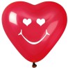 Lateksowe balony w kształcie serca Premium "Balony Serca", 3 szt. Czerwone