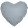 Balon foliowy Szary w kształcie "serca", 14"- 35 cm / 5 szt