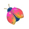 Foliowy Balony kolorowy w kształcie Biedronki. 33,5" - 85 cm / 1 szt. (zapakowany)