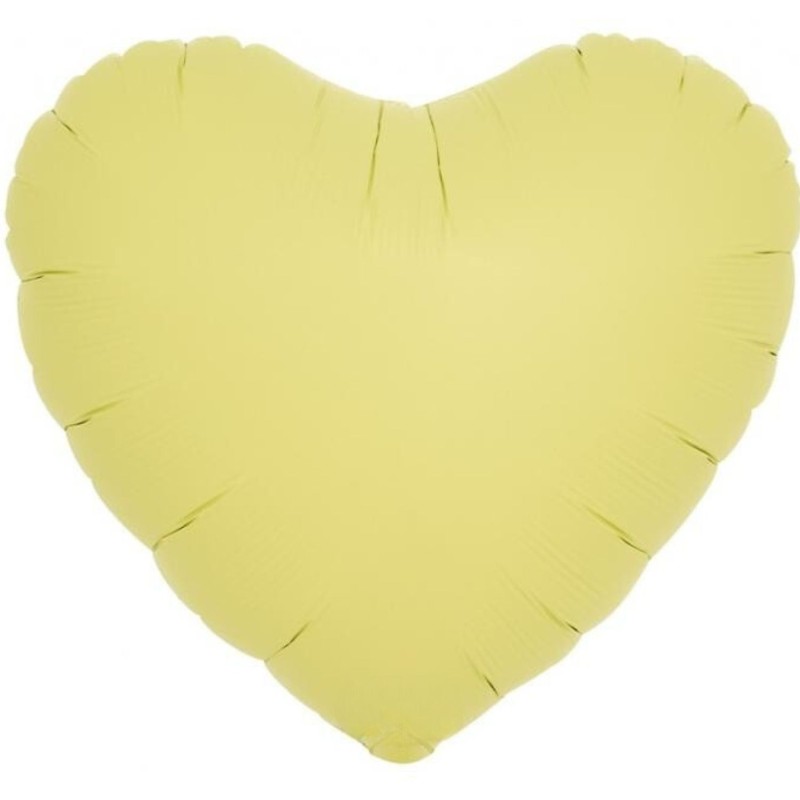 Balon foliowy żółty w kształcie "serca", 14"- 35 cm / 5 szt