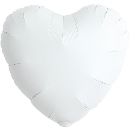 Balon foliowy biały w kształcie "serca", 14"- 35 cm / 5 szt