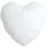 Balon foliowy biały w kształcie "serca", 14"- 35 cm / 5 szt