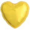 Balon foliowy złoty w kształcie "serca" metalic, 18"- 46 cm / 5 szt.