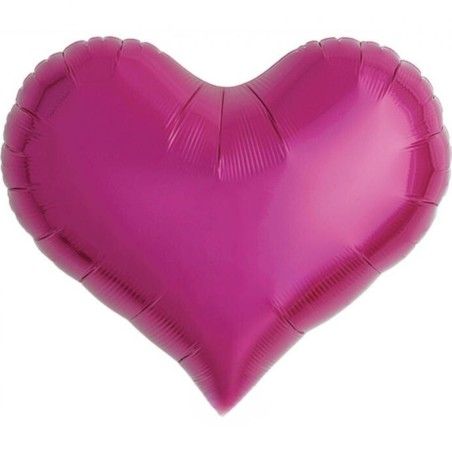 Balon foliowy różowy w kształcie "serca" metalic, 18"- 46 cm / 5 szt.