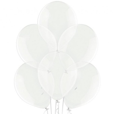 Lateksowe klasyczne przezroczyste Balony B105 Crystal Clear 50 szt. 30 cm.