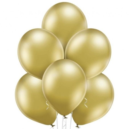 Lateksowe klasyczne złote Balony D5 Glossy Gold 100 szt. 12 cm 5"