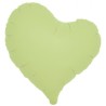 Balon foliowy zielony w kształcie "serca", 14"- 35 cm / 5 szt.