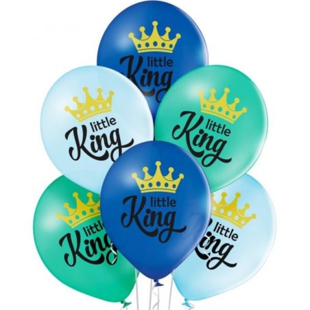 Lateksowe klasyczne wielokolorowe Balony D11 Little King 2C2S, 6 szt.