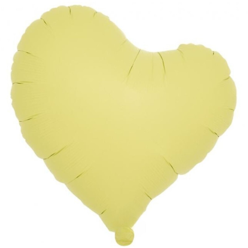 Balon foliowy żółty w kształcie "serca", 14"- 35 cm / 5 szt.