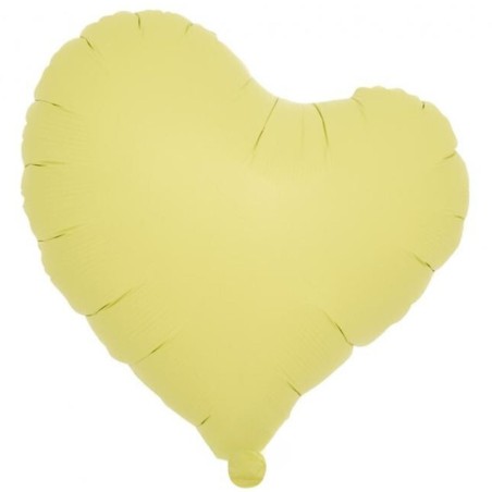 Balon foliowy żółty w kształcie "serca", 14"- 35 cm / 5 szt.