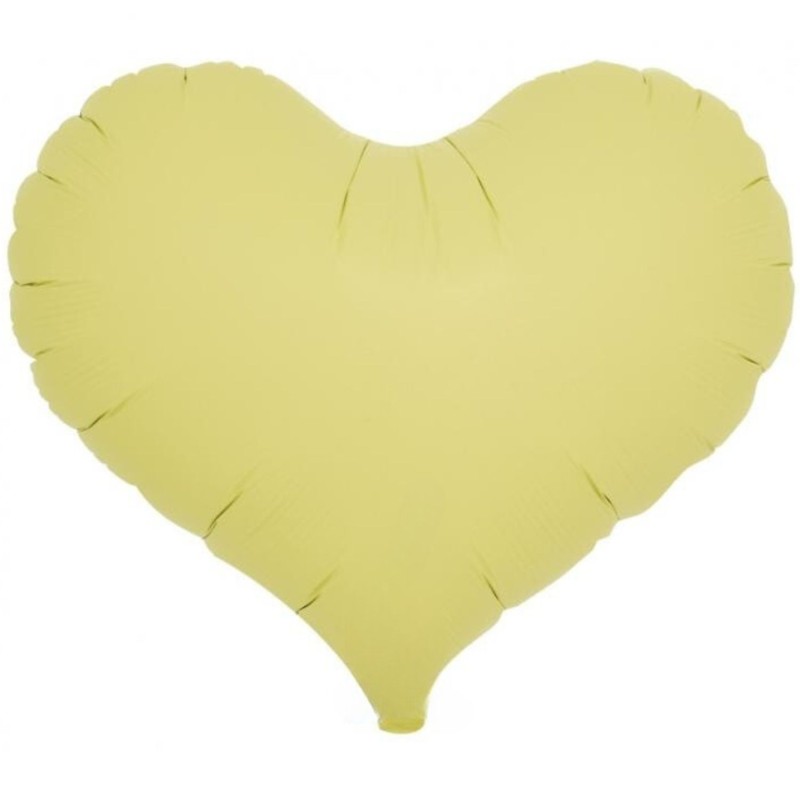 Balon foliowy żółty w kształcie "serca", 14"- 35 cm / 5 szt.
