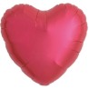 Balon foliowy czerwony w kształcie "serca" metalic, 18"- 46 cm / 5 szt.