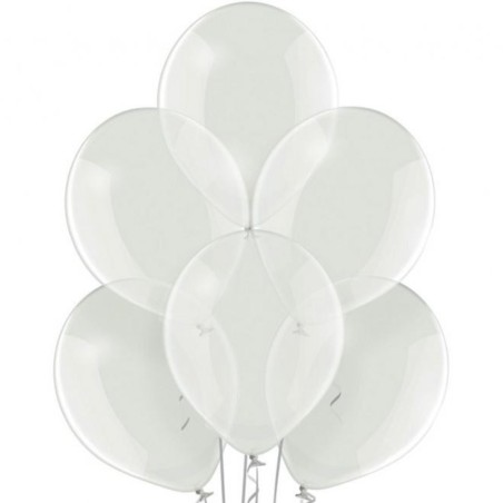 Lateksowe klasyczne przezroczyste Balony B105 Crystal Clear 100 szt. 30 cm.