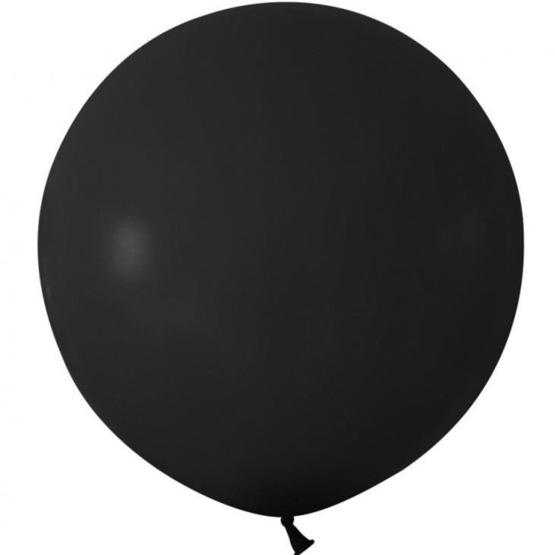 Lateksowe okrągłe czarne Balony Beauty&Charm, pastelowe, 24"/ 2 szt.