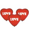 Lateksowe balony w kształcie serca Balony Premium "Love", czerwone/ 5 szt.