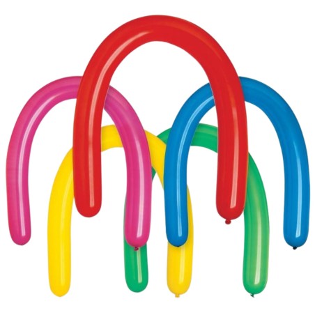 Lateksowe do modelowania Balony D6 - Rurki włoskie, typ 350, mix 80/ 100 szt.