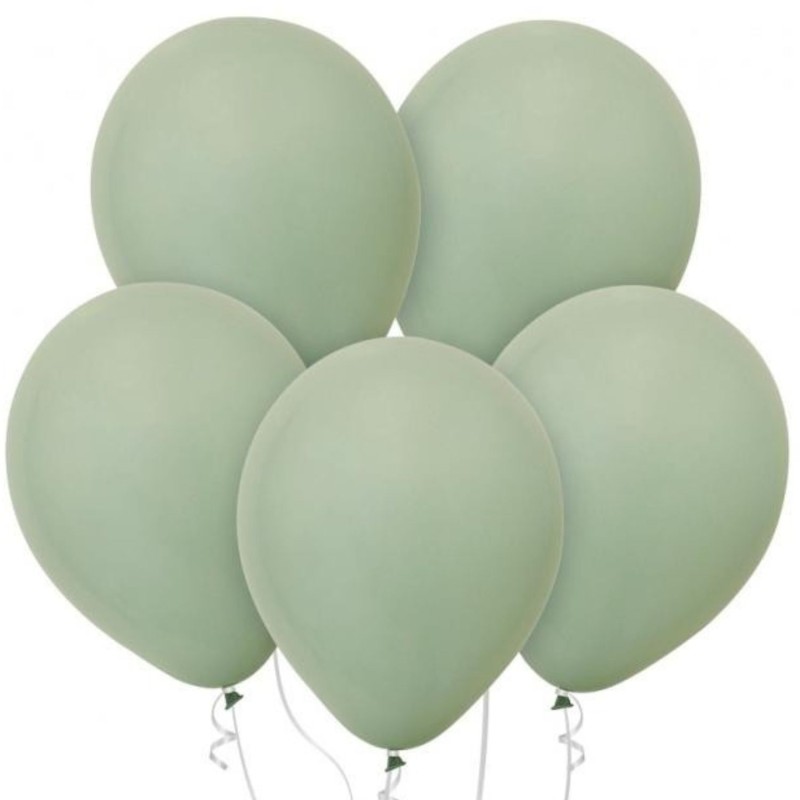 Klasyczne lateksowe Balony Beauty&Charm, pastelowe szaro-zielone 12"/ 50 szt.