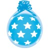 Lateksowe niebieskie Balony 18" Stuff, gwiazdki / 25 szt. 45,7 cm