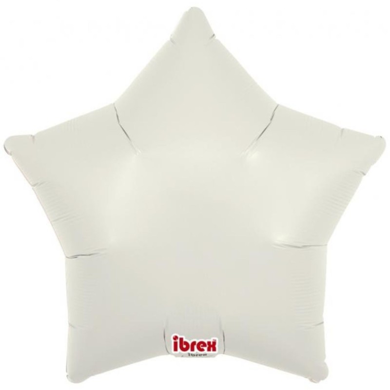 Foliowy balon w kształcie gwiazdy Balon Ibrex Hel, 15", Cloud Gray, 5 szt.