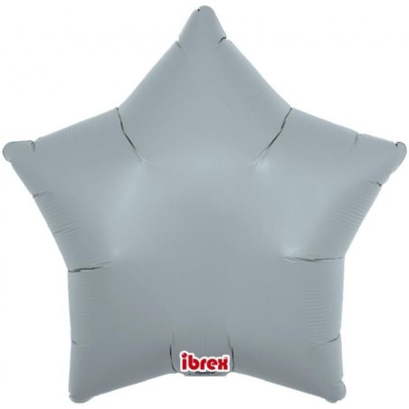 Foliowy balon w kształcie gwiazdy  Balon Ibrex Hel, 15", Blue Gray, 5 szt.