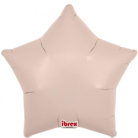 Foliowy balon w kształcie gwiazdy  Balon Ibrex Hel, 15", Shell Pink, 5 szt.