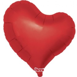 Foliowe Balony w kształcie serca Balon Ibrex Hel, serce Sweet 18", Metallic Rubi Red, 5 szt.