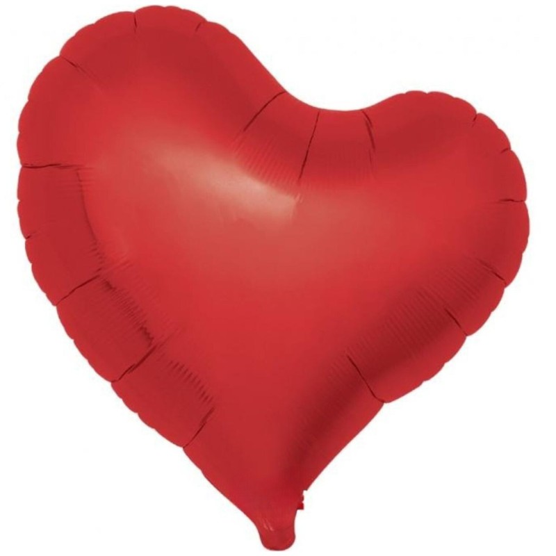 Foliowe Balony w kształcie serca Balon Ibrex Hel, serce Sweet 18", Metallic Rubi Red, 5 szt.