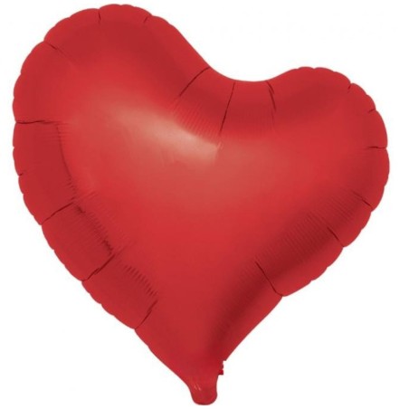 Foliowe Balony w kształcie serca Balon Ibrex Hel, serce Sweet 18", Metallic Rubi Red, 5 szt.