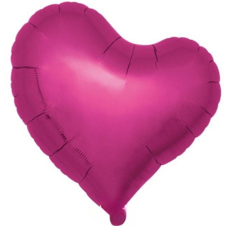 Foliowe Balony w kształcie serca Balon Ibrex Hel, serce Sweet 18", Metallic Magenta, 5 szt.