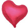 Foliowe Balony w kształcie serca Balon Ibrex Hel, serce Sweet 18", Metallic Red, 5 szt.
