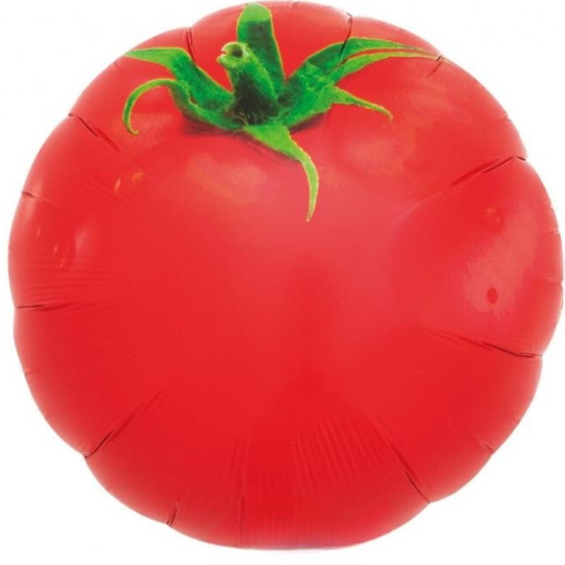 Foliowy w kształcie pomidora Balon Ibrex Hel, okrągły 14", Tomatoes, 1 szt,