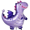 Foliowy balon fioletowy w kształcie "smoka" 14" - 35 cm. 1 szt.