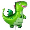 Foliowy balon zielony w kształcie "smoka" 14" - 35 cm. 1 szt.