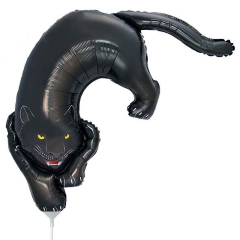 Foliowy balon czarny w kształcie "pantery" 14" - 35 cm. 1 szt.