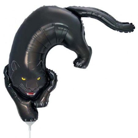 Foliowy balon czarny w kształcie "pantery" 14" - 35 cm. 1 szt.