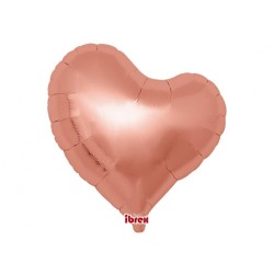 Foliowe Balony w kształcie serca Ibrex Hel, serce Sweet 18", Metallic Rose Gold, 5 szt.