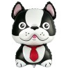 Foliowy balon czarny w kształcie "Bulldoga" 14" - 35 cm. 1 szt.