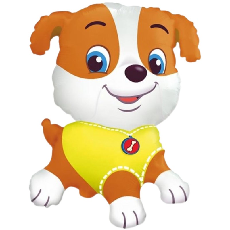 Foliowy balon brązowy w kształcie "bulldoga" 14" - 35 cm. 1 szt.