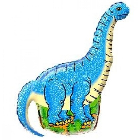 Foliowy balon niebieski w kształcie "dinozaura" 14" - 35 cm. 1 szt.